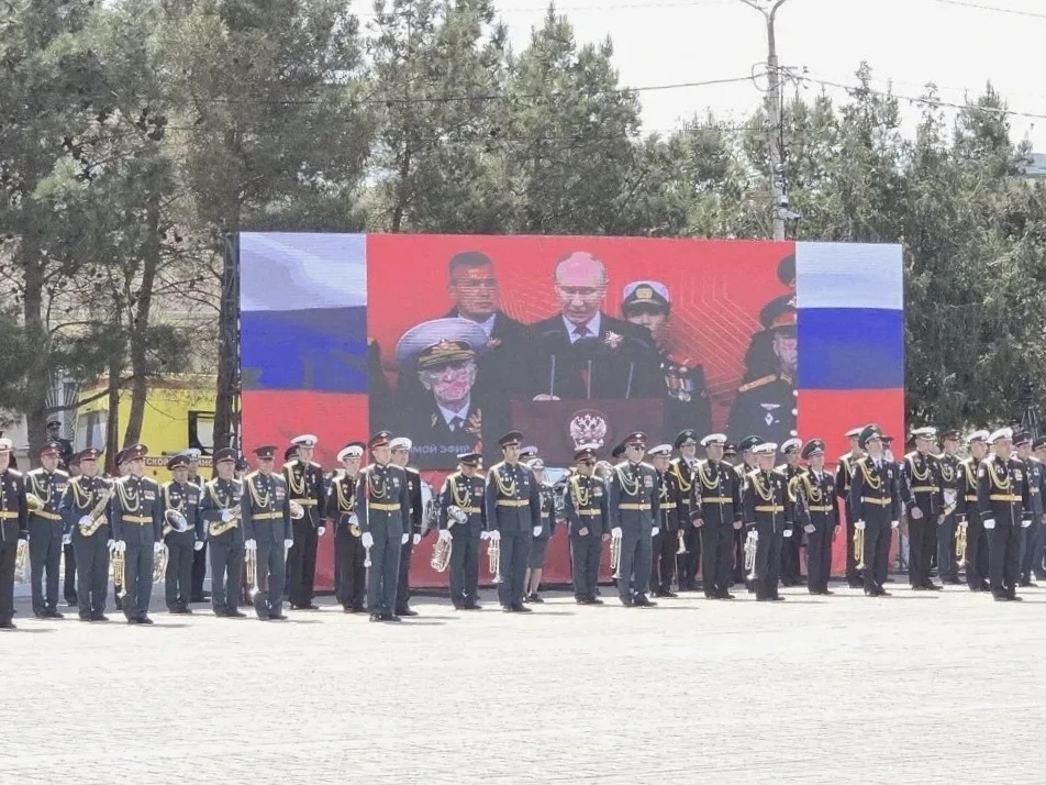 На площади в Каспийске прошел Парад в честь 81-й годовщины Великой Победы!